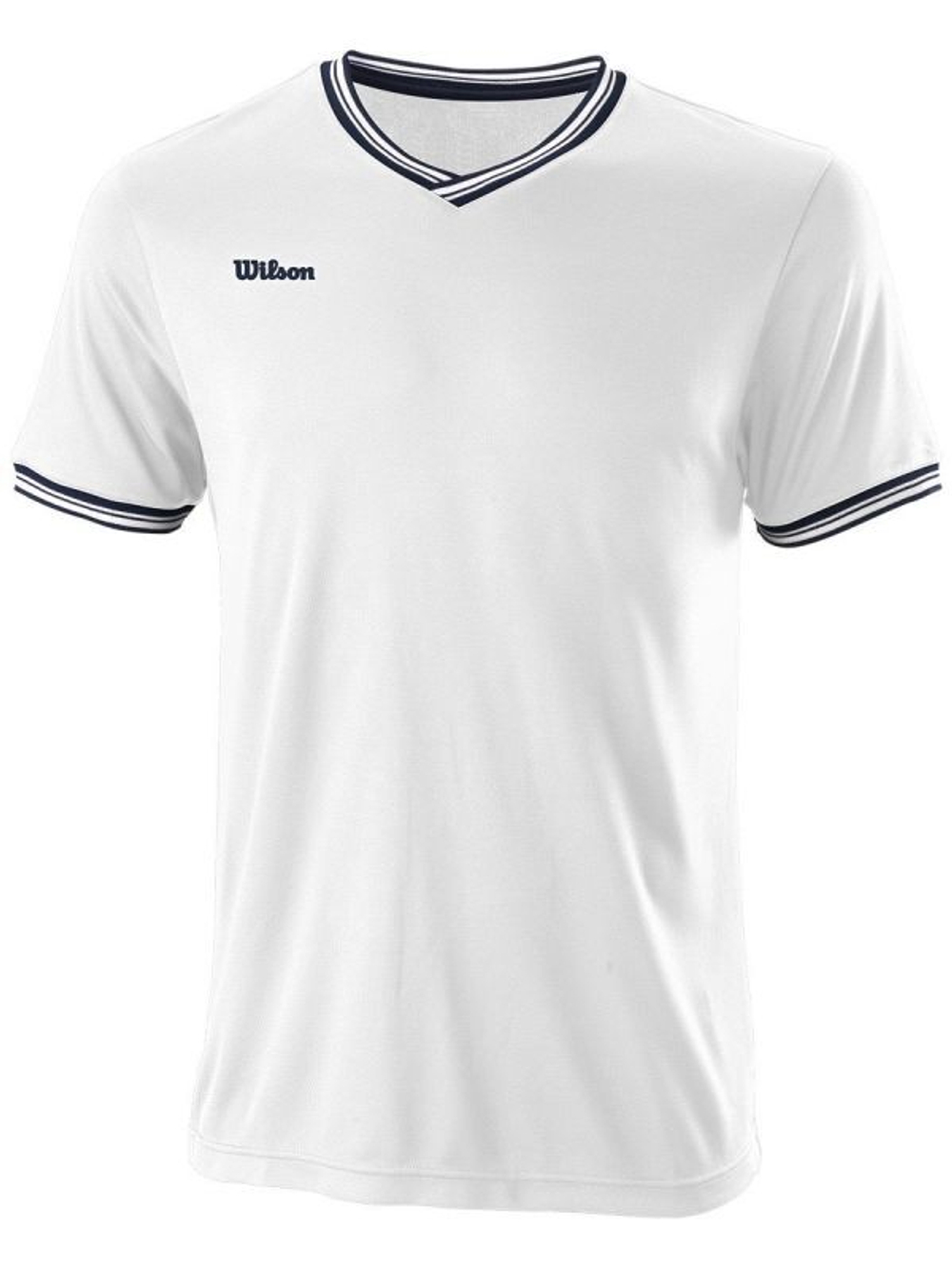 Мужская теннисная футболка Wilson Team II High V-neck Men - white