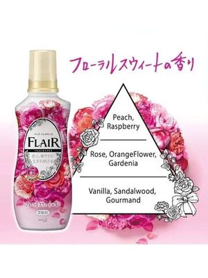 KAO "Flair Fragrance" Кондиционер для белья с антибактериальным эффектом, сладкий цветочный аромат, 540 мл.