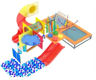 Детский игровой лабиринт «Пиратский корабль» 40,3 м² (6*9,5*4,1 м)
