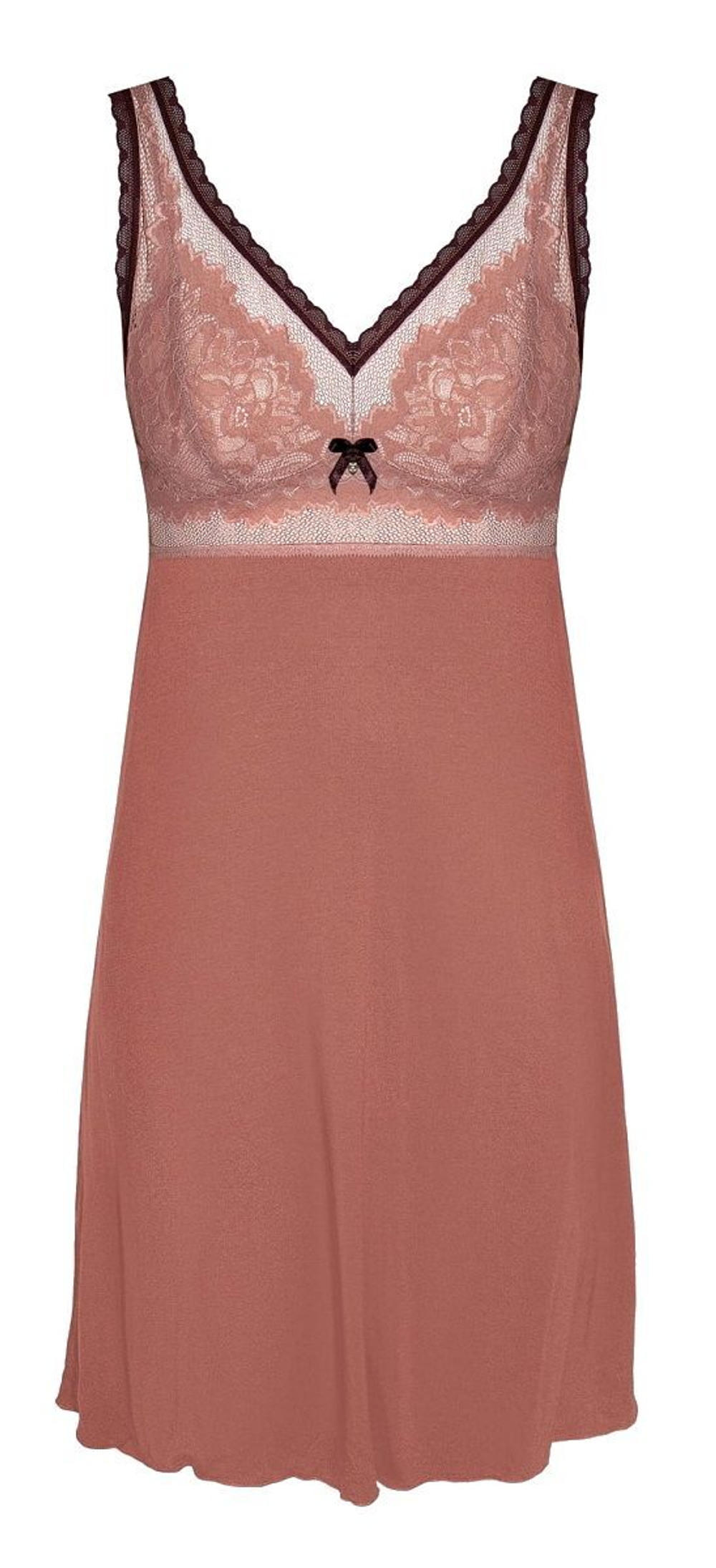 Сорочка Zoe из эластичного вискозного полотна (Размер: S) (Цвет: грязно-розовый)