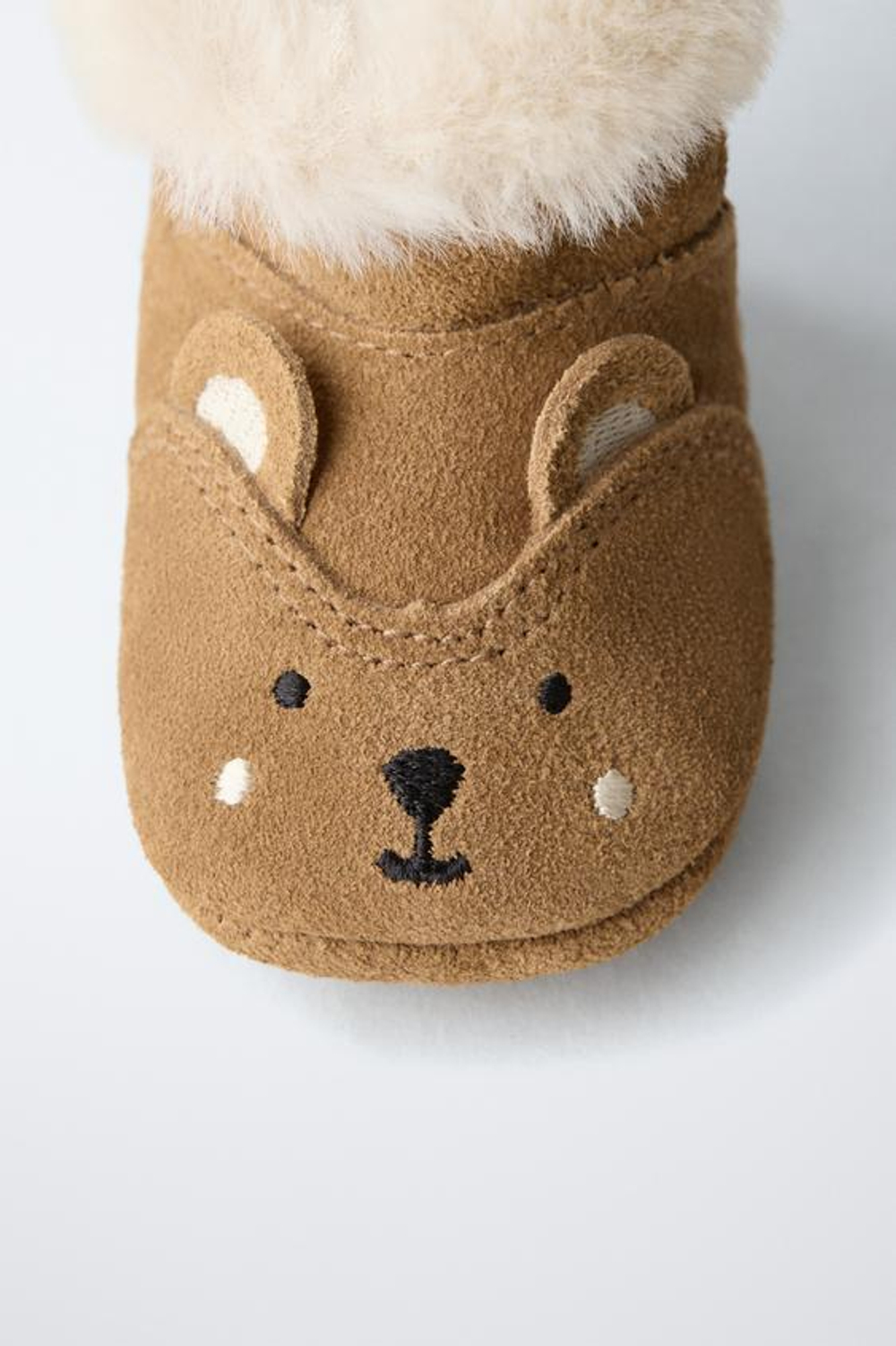 ZARA БОТИНКИ С ПОДКЛАДКОЙ И ДЕТАЛЬЮ В ФОРМЕ ЖИВОТНОГО, КОРИЧНЕВЫЙ