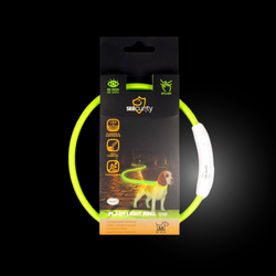 Ошейник для собак светящийся, зеленый DUVO+