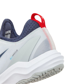 Теннисные кроссовки Diadora Speed Blushield Fly 4 + AG - white/blue corsair/fiery red