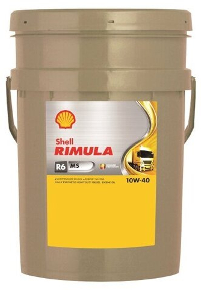 Моторное дизельное масло Shell Rimula R6 MS 10W-40 20 л синтетическое
