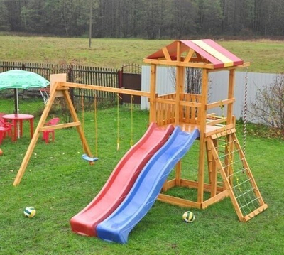 Детская деревянная площадка  для дачи «Мадрид 18»
