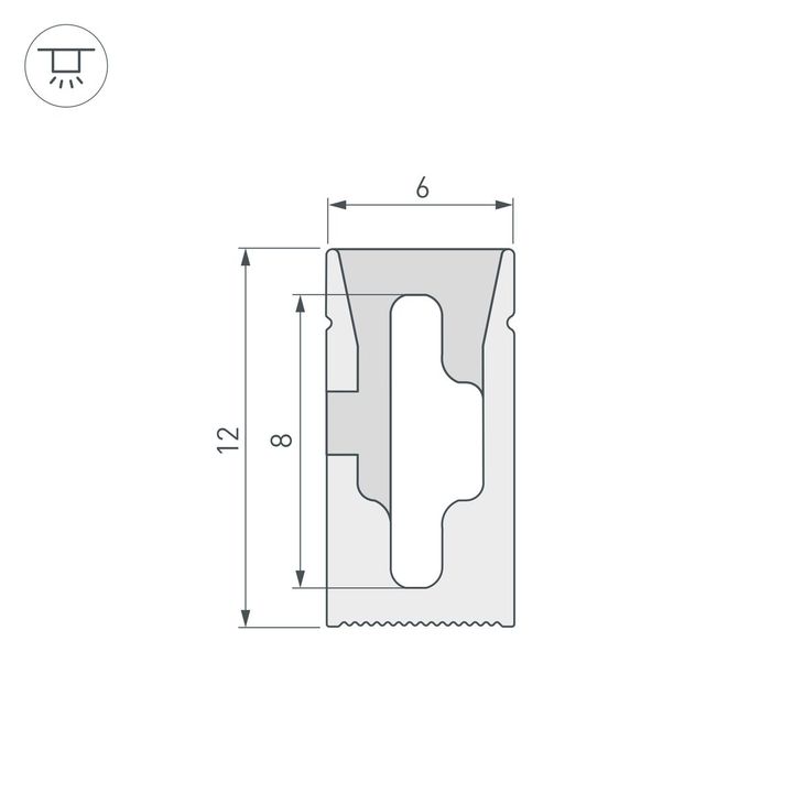 Профиль Arlight WPH-Flex-0612-Side-S8-20M White 041030