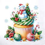 Салфетки бумажные Pero Prestige 33х33"Кексик» 3сл 20л