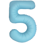 Шар фольгированный Цифра 5 101 см (Голубой)