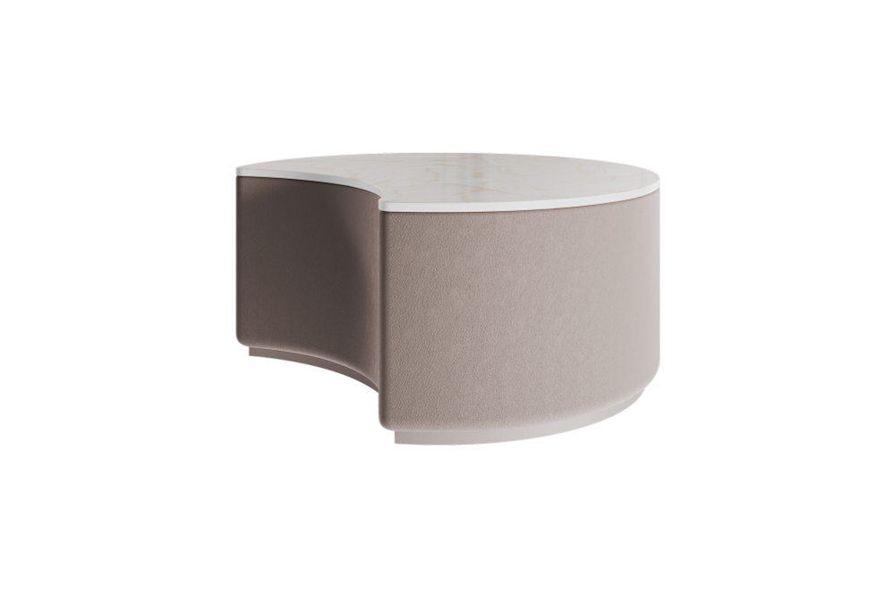 Столик Sun M, D 66 см высота 30 см (камень LC, бежевый)