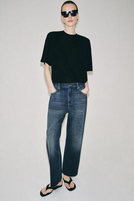 ZARA ДЖИНСЫ ZW COLLECTION LOOSE С НИЗКОЙ ПОСАДКОЙ, СИНИЙ