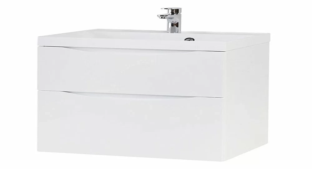 Тумба с раковиной BelBagno MARINO H60-2C-SO-BL-P 120 Bianco Lucido