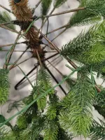 Елка с гирляндой "Рождественская" (Литая хвоя) от 1,8 м до 2,1 м