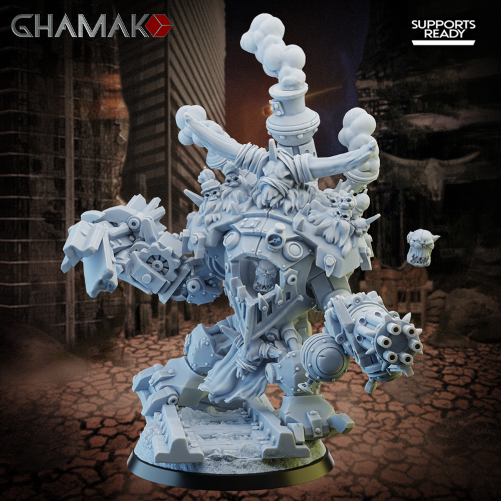 Orks Greenskins Warboss Западный Босс №2 миниатюра для dnd, днд, pathfinder, фентези, Настольная игра, НРИ, Варгейм, РПГ