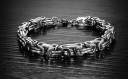 Браслет из стали с плетением плоский лисий хвост Steelman gb0615711b