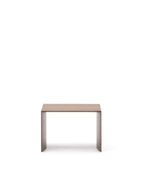 Litto Приставной столик из шпона ореха натурального цвета 55 x 40 см