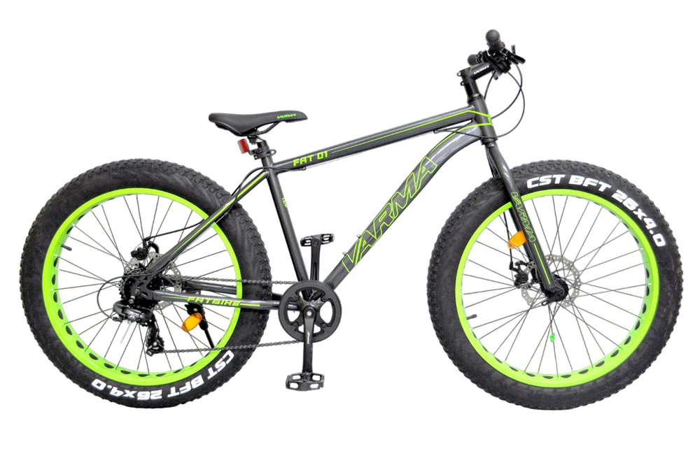 Велосипед 26&quot; VARMA FAT 01  8ск. серо-зеленый (Россия)