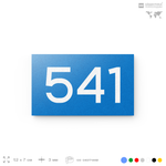 Номер на дверь 541, табличка на дверь для офиса, квартиры, кабинета, аудитории, склада, голубая 120х70 мм, Айдентика Технолоджи
