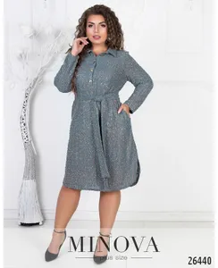 Платье 329-1-серый Minova