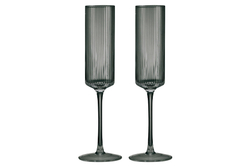 Набор бокалов для шампанского 2шт 200мл Pozzi Milano 1876 Modern Classic серый