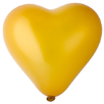 Шар латексный Сердце Металлик 13 см (Золото)