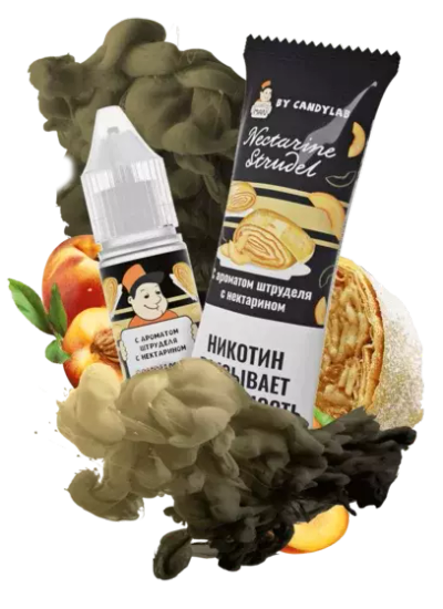 Жидкость (М) CandyMan (10 мл, 15 мг SALT) Nectarine Strudel