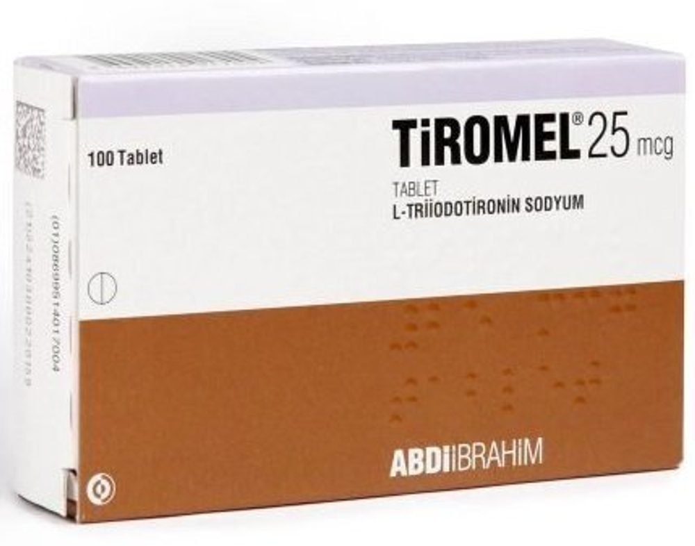 Abdiibrahim - Tiromel 25 mcg 100 tablets