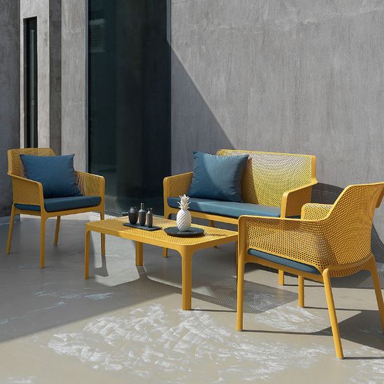 Диван Net Bench пластиковый  желтый Nardi Италия