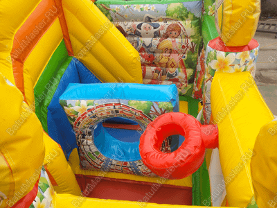 Детский надувной батут "Русский цирк", размер 3,5*3*2,7 м