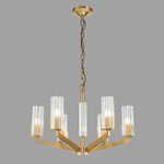 Подвесная люстра Belfast Malone 6035-6 BR CL Латунь / Стекло