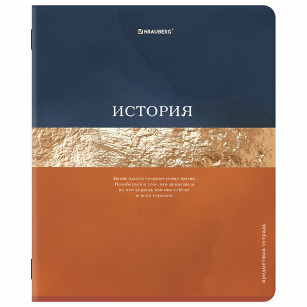 Тетради предметные, КОМПЛЕКТ 12 ПРЕДМЕТОВ, 48 л., матовая ламинация, фольга, BRAUBERG "GOLDY", 405178