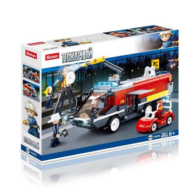 Конструктор блочный Слубан "Пожарные. Спасение радиовышки" (381 дет.)