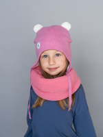 Шапка весенняя/осенняя вязаная ЛОРА (Зефирка)