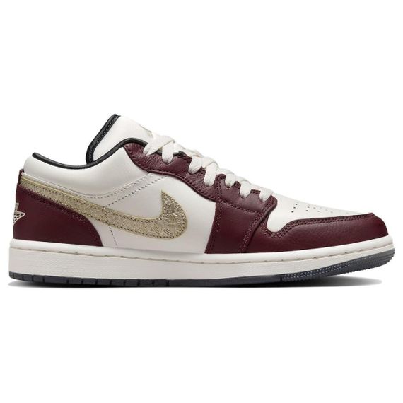 Jordan Air Jordan 1 Винтажные баскетбольные кроссовки Low Топ Белый красный желтый Женские