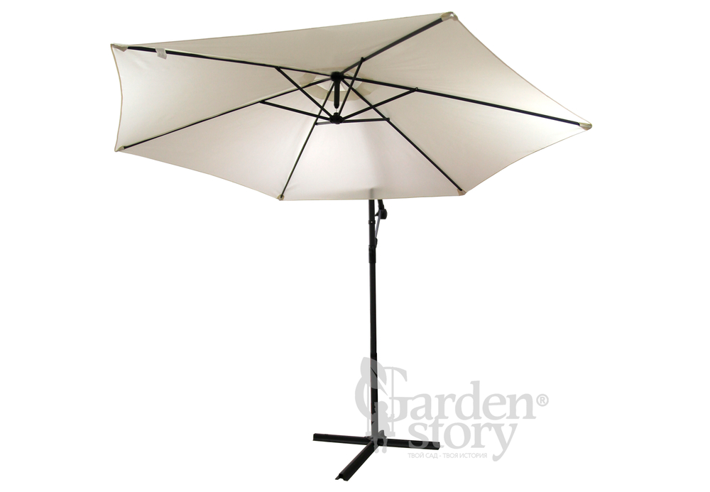 Зонт Банан 1 уп. (купол бежевый) арт.AU006/WR2708 "Garden story"