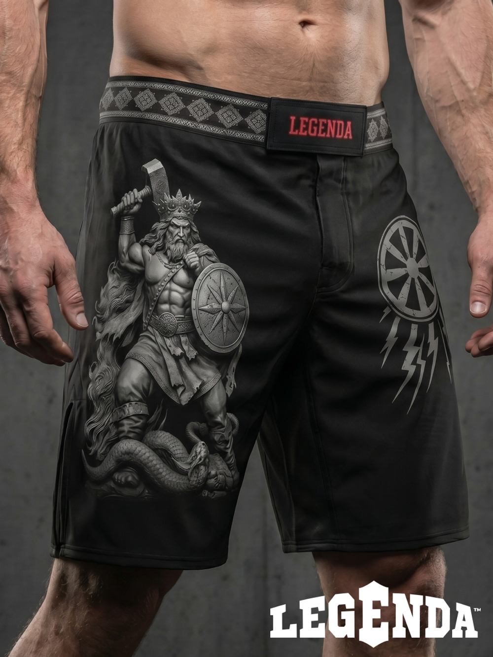 Шорты для ММА LEGENDA Коловрат черные