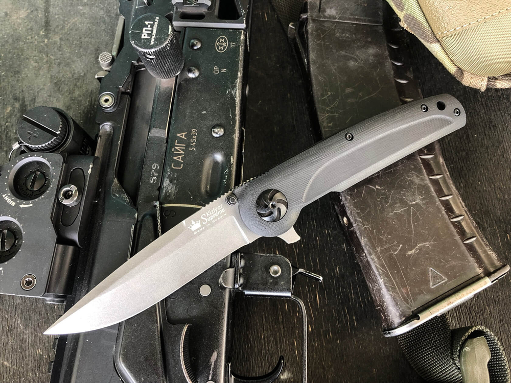 Складной нож Biker Z M390 (Cryo) StoneWash