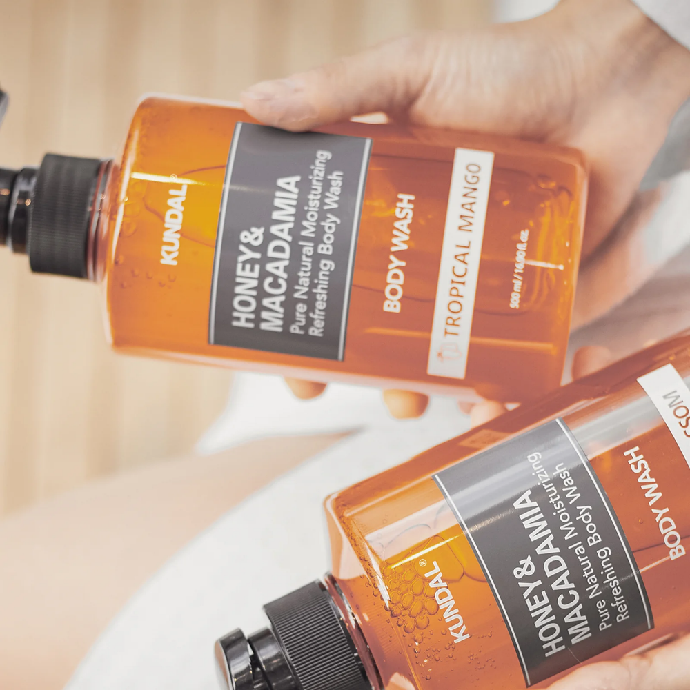 Kundal Honey/Macadamia Pure Body Wash Amber Vanilla 500ml