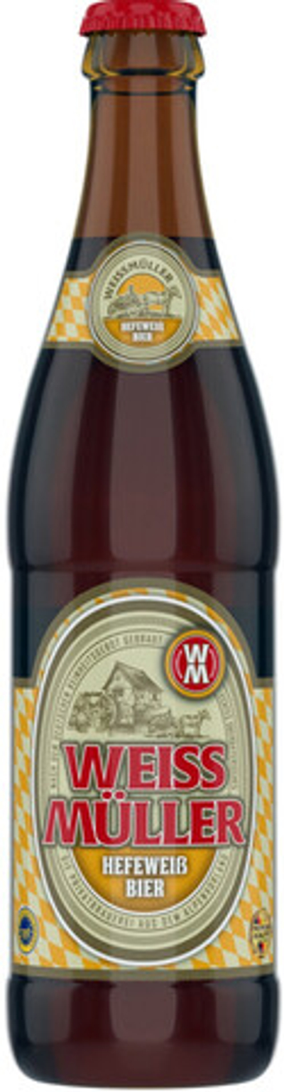 Пиво ВайсМюллер Хефевайсбир / WeissMuller Hefeweissbier 0.5 - стекло