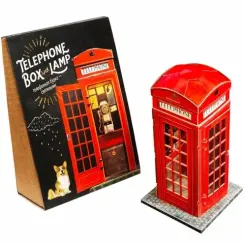 Конструктор из картона. Telephone box with lamp