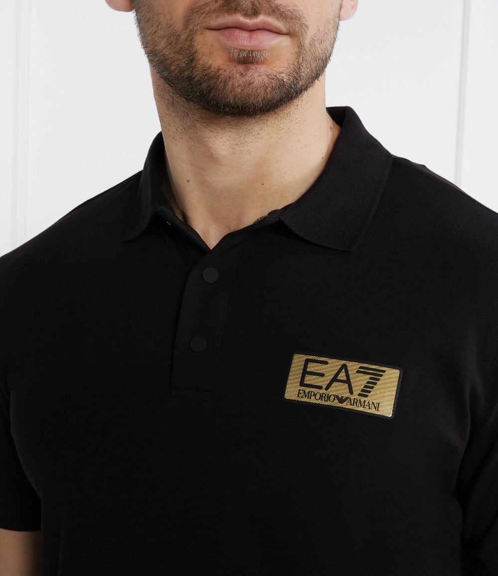 Поло EA7 - черный(3DPF02 PJ5AZ)