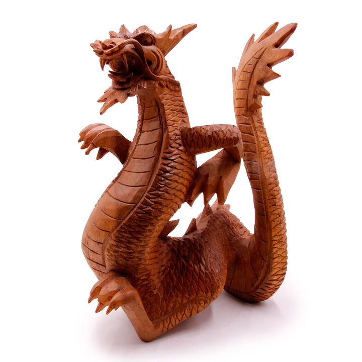 Статуэтка Дракон поднята левая лапа защищает дом и приумножает сокровища h-30 см