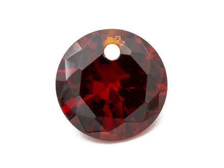 Подвеска Круглая 8мм, циркон Ruby