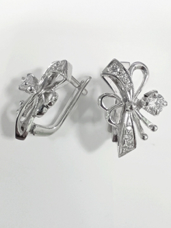 Серьги ювелирные Эстерелла, серебро 925*, родирование, фианит/Ф