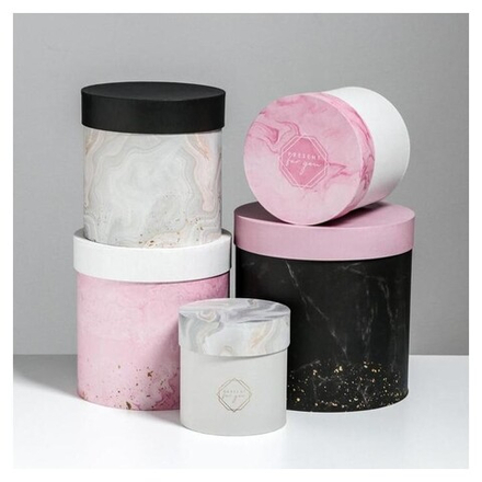 Коробка КРУГ МРАМОР