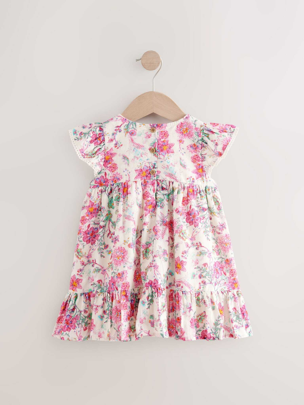 Платье для девочки Next E89-851, Кремовый, Розовый