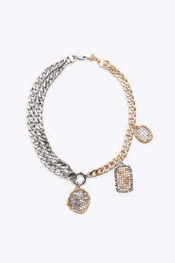ZARA КОМБИНИРОВАННОЕ ОЖЕРЕЛЬЕ С МОНЕТАМИ, ЗОЛОТОЙ/СЕРЕБРЯНЫЙ