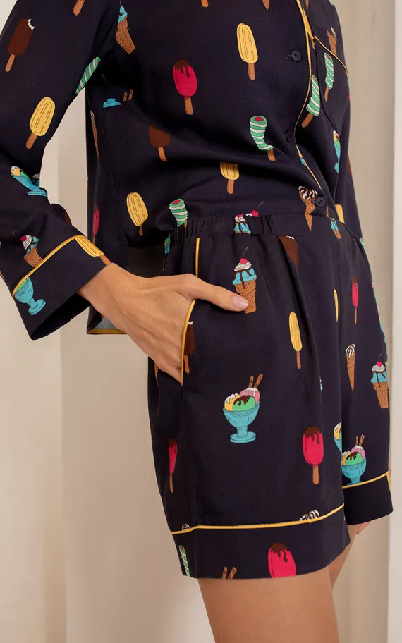 Рубашка 56419 Темно-синий мороженое