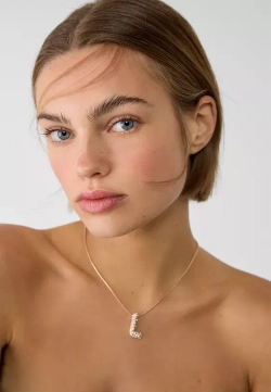 STRADIVARIUS Ожерелье с инициалами из горного хрусталя, золотой