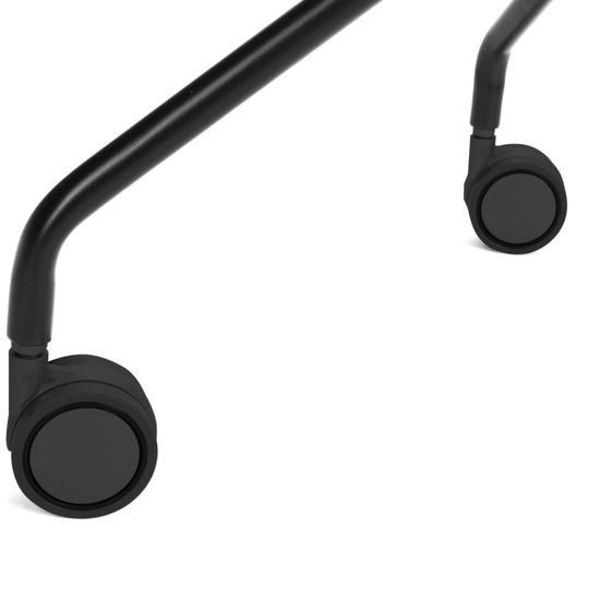 Стул Glide на колесиках цвет белый/черный