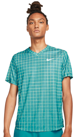 Мужская теннисная футболка Nike Court Dri-Fit Victory Top Print M - riftblue/white